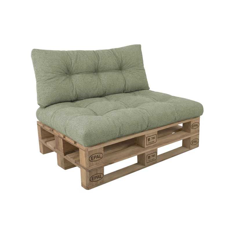 Zestaw 2 poduszek ogrodowych pikowanych 120x80 + 120x40 Zielony Zestaw 2 poduszek ogrodowych pikowanych 120x80 + 120x40 Zielony