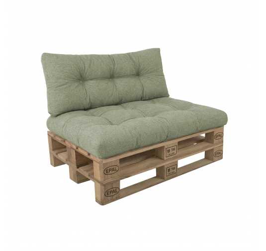 Zestaw 2 poduszek ogrodowych pikowanych 120x80 + 120x40 Zielony