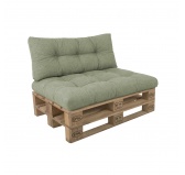 Zestaw 2 poduszek ogrodowych pikowanych 120x80 + 120x40 Zielony Zestaw 2 poduszek ogrodowych pikowanych 120x80 + 120x40 Zielony