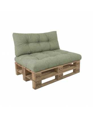 Zestaw 2 poduszek ogrodowych pikowanych 120x80 + 120x40 Zielony