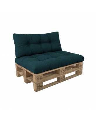 Zestaw 2 poduszek ogrodowych pikowanych 120x80 + 120x40 Morski
