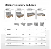 Zestaw 2 poduszek ogrodowych na palety pikowanych 120x80 + 120x40, Pomarańczowy Zestaw 2 poduszek ogrodowych na palety pikowanych 120x80 + 120x40, Pomarańczowy