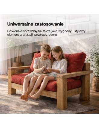 Zestaw 6 poduszek ogrodowych pikowanych na palety Zielony