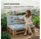 Zestaw 6 poduszek ogrodowych pikowanych na palety Niebieski