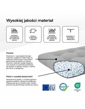 Poduszka ogrodowa na palety dekoracyjna, wodoodporna, 40x40 cm, Czerwony