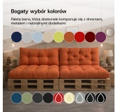 Zestaw 8 pikowanych poduszek ogrodowych na palety, Fioletowy