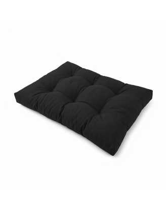 Poduszka ogrodowa pikowana siedziskowa 120x80x15 Czarny
