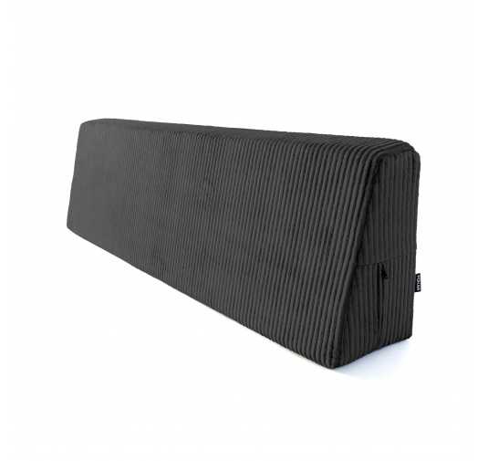 Poduszka oparciowa na palety | Sztruks | 120x40 cm | Kolor ciemny szary