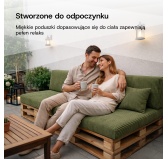 Poduszka oparciowa na palety | Sztruks | 120x40 cm | Kolor szary Poduszka oparciowa na palety | Sztruks | 120x40 cm | Kolor szary