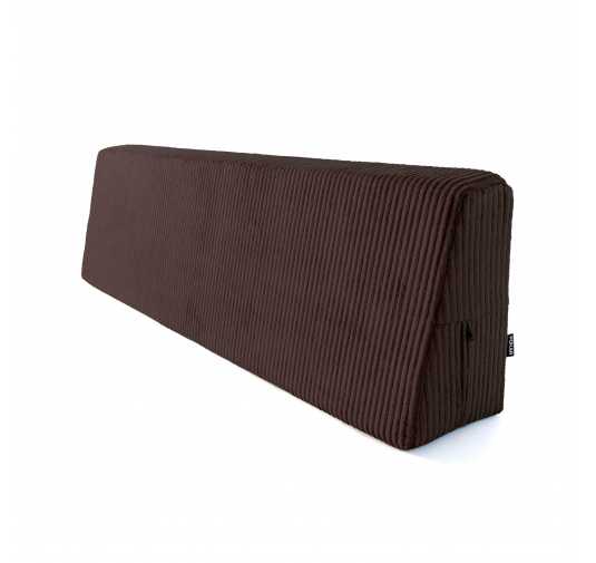 Poduszka oparciowa na palety | Sztruks | 120x40 cm | Kolor ciemny brąz