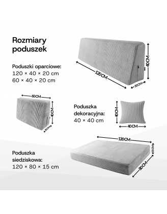 Poduszka dekoracyjna na palety | Sztruks | 40x40 cm | Kolor brąz