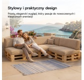 Poduszka boczna na palety | Sztruks | 60x40 cm | Kolor szary Poduszka boczna na palety | Sztruks | 60x40 cm | Kolor szary