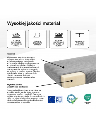 Zestaw 2 poduszek ogrodowych na palety | Sztruks | Kolor ciemny brąz