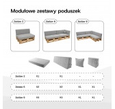 Zestaw 2 poduszek ogrodowych na palety | Sztruks | Kolor brąz Zestaw 2 poduszek ogrodowych na palety | Sztruks | Kolor brąz