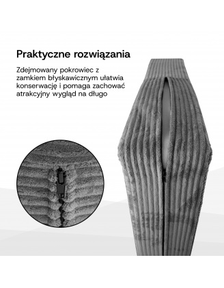 Zestaw 6 poduszek ogrodowych na palety | Sztruks | Kolor ciemny zielony