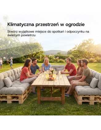 Zestaw 6 poduszek ogrodowych pikowanych na palety | Sztruks | Kolor niebieski