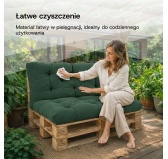 Zestaw 8 poduszek ogrodowych pikowanych na palety | Sztruks | Kolor niebieski