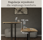 Biurko elektryczne z regulacją wysokości Dąb Craft 140x60