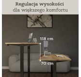 Biurko elektryczne z regulacją wysokości Dąb Craft 175x80