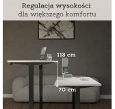 Biurko elektryczne z regulacją wysokości Biały 175x80