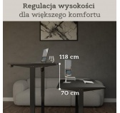 Biurko elektryczne z regulacją wysokości Czarny 175x80