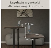 Biurko elektryczne z regulacją wysokości Dąb Davos 175x80