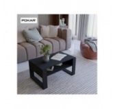 Stolik kawowy, ława do salonu, biura, Czarny, 60,5 x 53,6 x 45 cm Stolik kawowy, ława do salonu, biura, Czarny, 60,5 x 53,6 x 45 cm