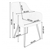 Krzesło tapicerowane, krzesło do jadalni, krzesło do salonu, fotel tapicerowany, szary