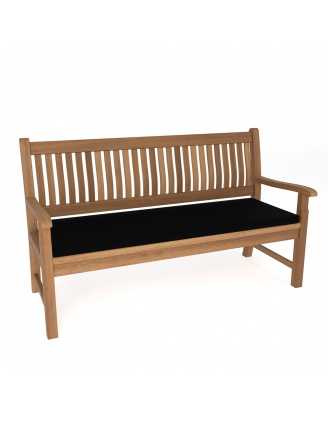 Poduszka na ławkę ogrodową, ławkę w jadalni, poduszka na siedzisko, siedzisko na ławkę, poduszka na krzesło, 100x40x5 cm, Czarny