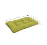 Zestaw 2 poduszek ogrodowych na palety pikowanych 120x80 + 120x40, Limonka Zestaw 2 poduszek ogrodowych na palety pikowanych 120x80 + 120x40, Limonka
