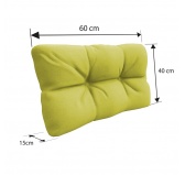 Poduszka ogrodowa na palety pikowana boczna 60x40x12 cm, Limonka Poduszka ogrodowa na palety pikowana boczna 60x40x12 cm, Limonka