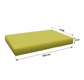 Zestaw 2 poduszek ogrodowych na palety 120x80 + 120x40, Limonka