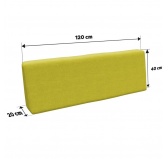 Zestaw 2 poduszek ogrodowych na palety 120x80 + 120x40, Limonka