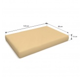 Zestaw 2 poduszek ogrodowych wodoodpornych 120x80 + 120x40 Beż Zestaw 2 poduszek ogrodowych wodoodpornych 120x80 + 120x40 Beż