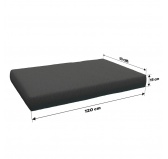 Zestaw 2 poduszek ogrodowych 120x80 + 120x40 Antracyt Zestaw 2 poduszek ogrodowych 120x80 + 120x40 Antracyt