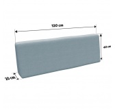 Zestaw 2 poduszek ogrodowych 120x80 + 120x40 Niebieski Zestaw 2 poduszek ogrodowych 120x80 + 120x40 Niebieski