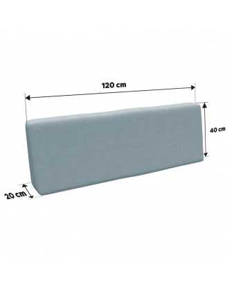 Zestaw 2 poduszek ogrodowych 120x80 + 120x40 Niebieski