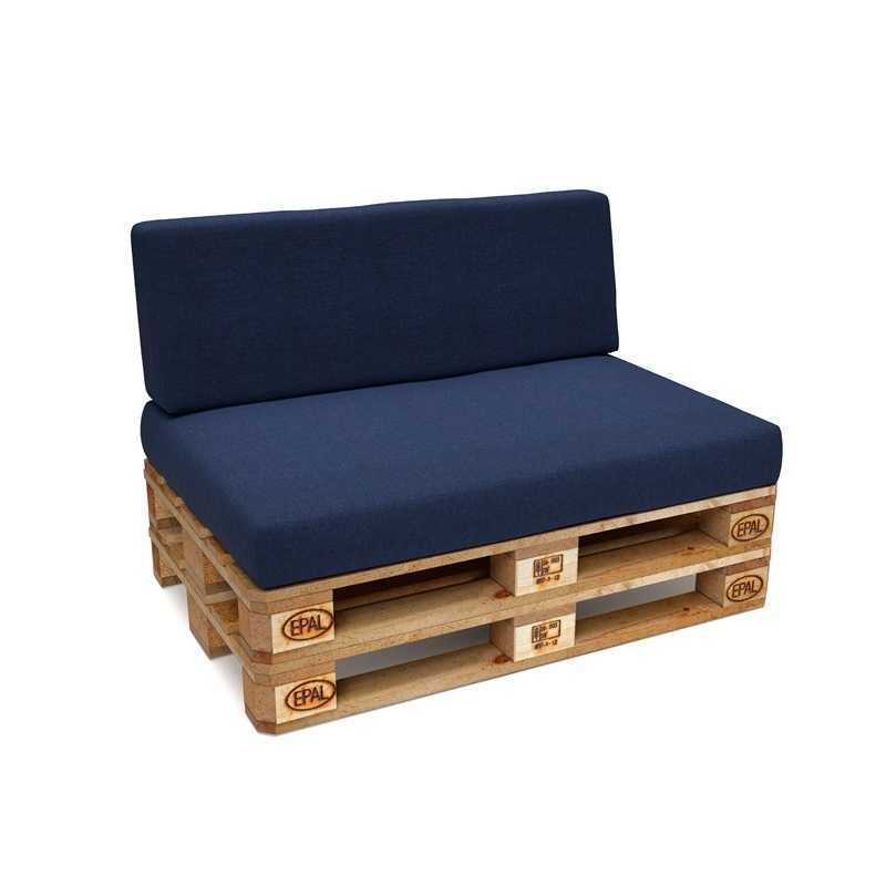Zestaw 2 poduszek ogrodowych 120x80 + 120x40 Granatowe Zestaw 2 poduszek ogrodowych 120x80 + 120x40 Granatowe