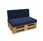 Zestaw 2 poduszek ogrodowych 120x80 + 120x40 Granatowe Zestaw 2 poduszek ogrodowych 120x80 + 120x40 Granatowe